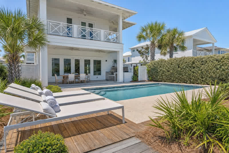 Beachfront property with pool